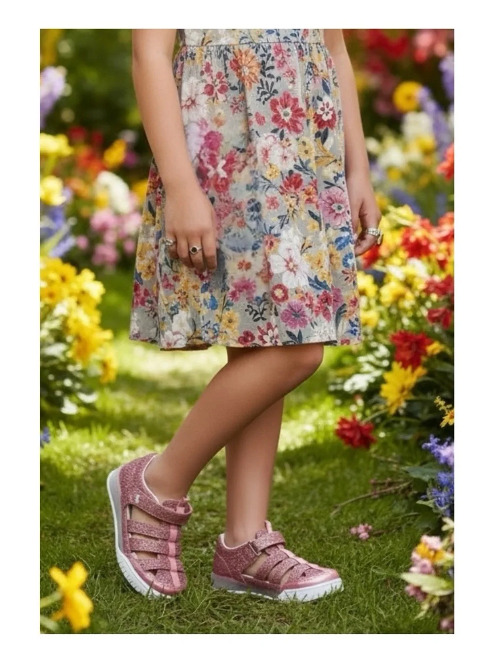 new Surprize Stride Rite ✵ Water Resistant Fisherman Sandals ✵ Pink Glitter 12